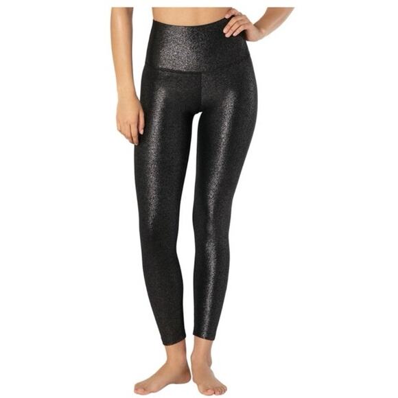 Beyond Yoga Small Black Iridescent Leggings - Picture 1 of 6